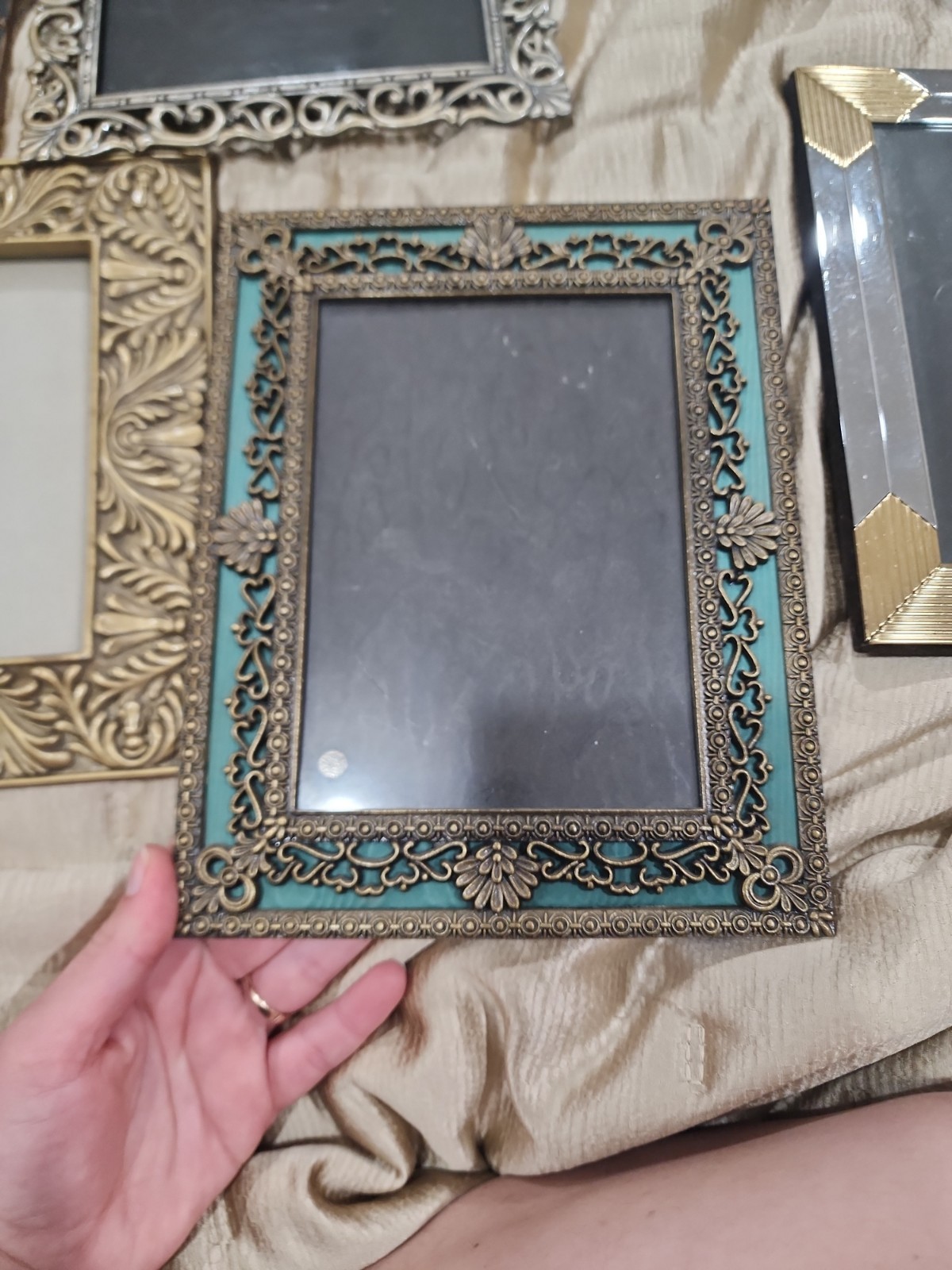 Vintage Ornate Picture Frame Lot of 6 - Gold, Silver, Bronze Gallery Wall Set Vintage Ornate Picture Frame Lot of 6 - Gold, Silver, Bronze Gallery Wall Set