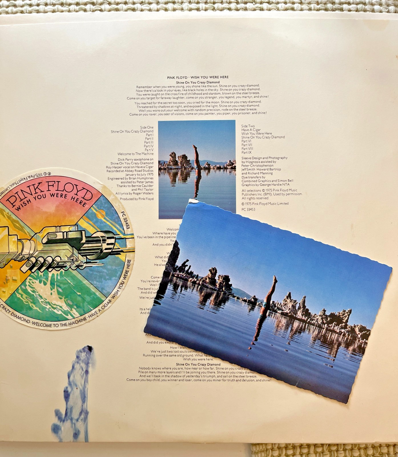 PINK FLOYD WISH YOU WERE HERE,  HYPE STICKER SUPER RARE