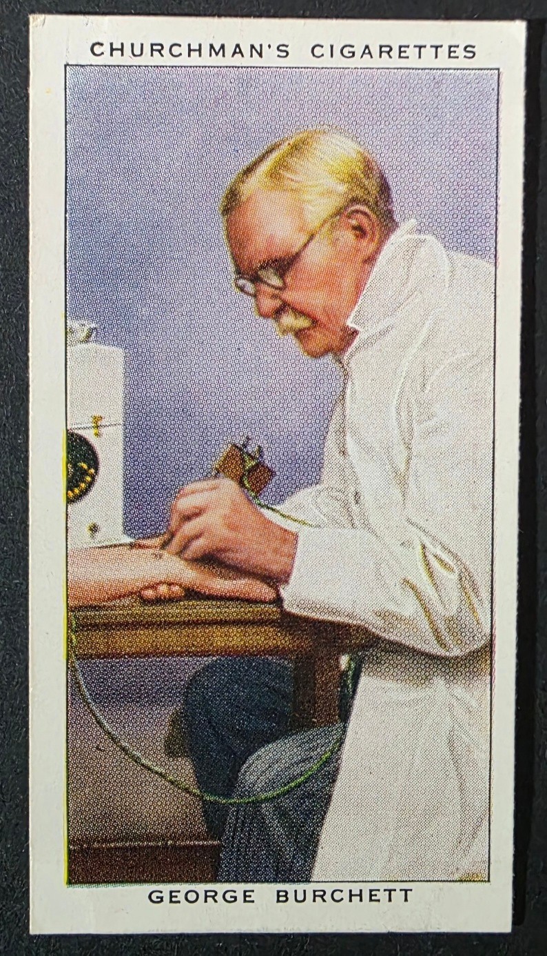 1938 Churchman\'s George Burchett Traditional Vintage Tattoo Artist Tobacco Card