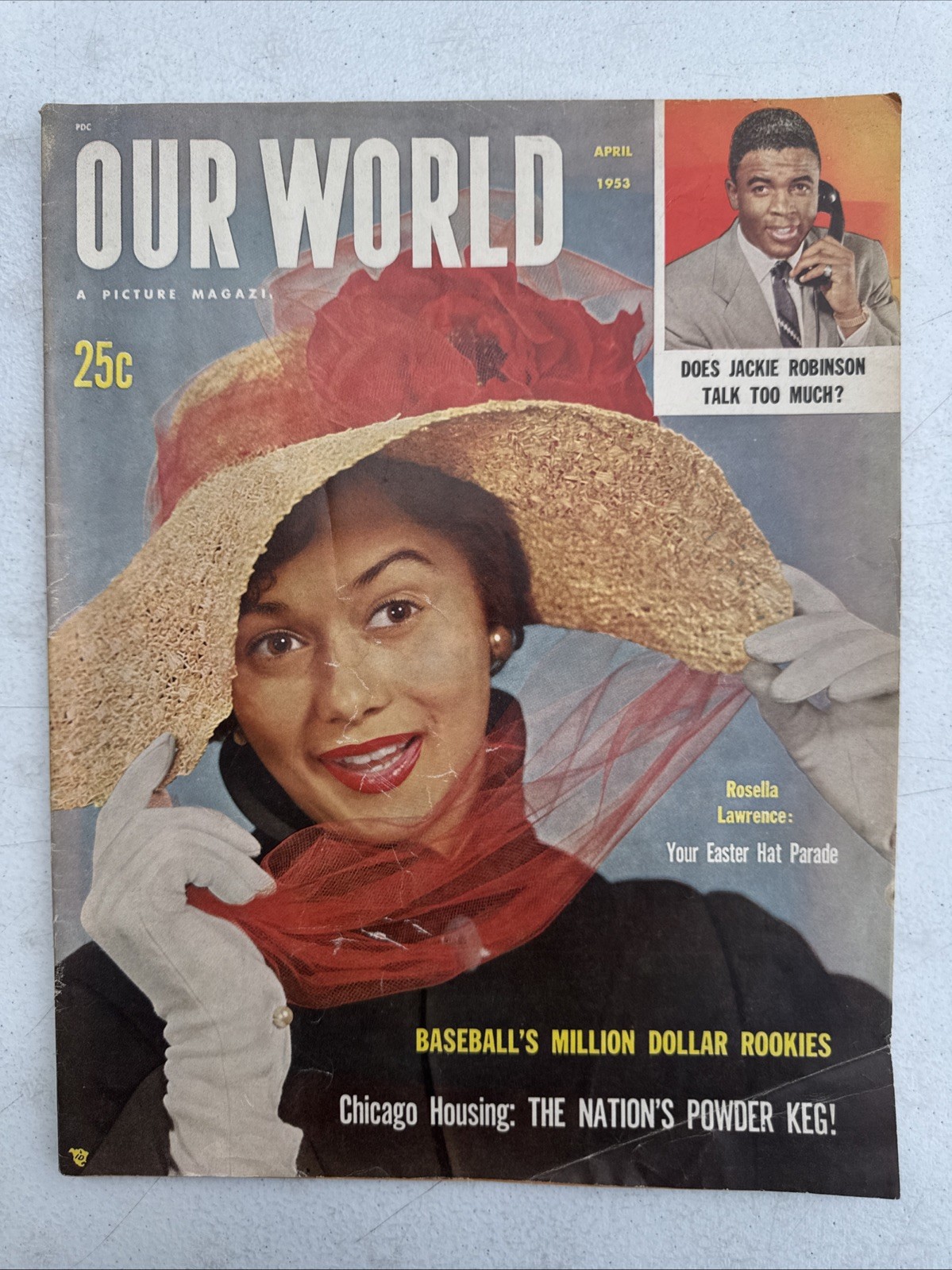 April 1953 Our World Magazine Rosella Lawrence Jackie Robinson  (MH81)