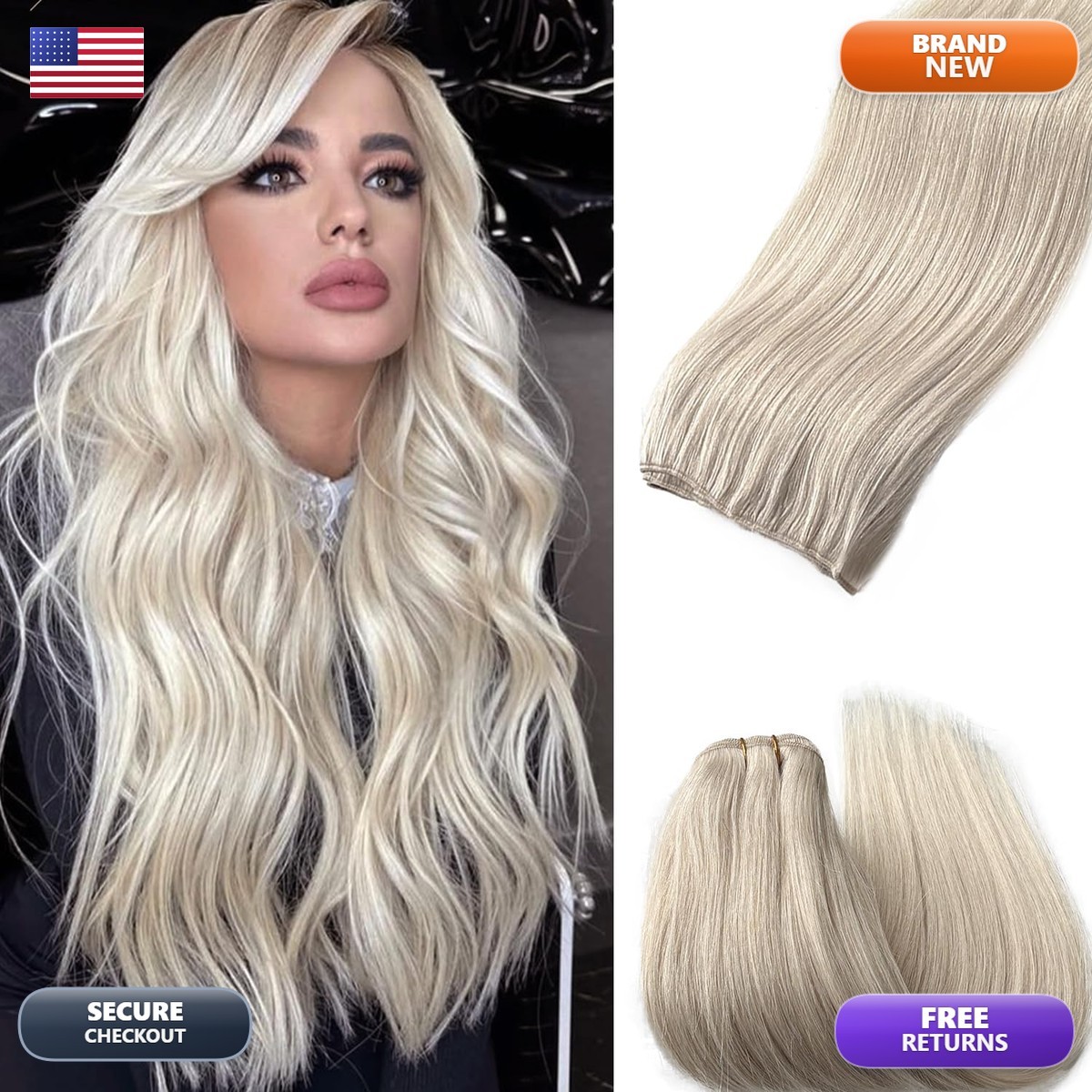Valiilo Sew In Hair Extensions Real Human Hair 12 Inch Weft Hair Extensions