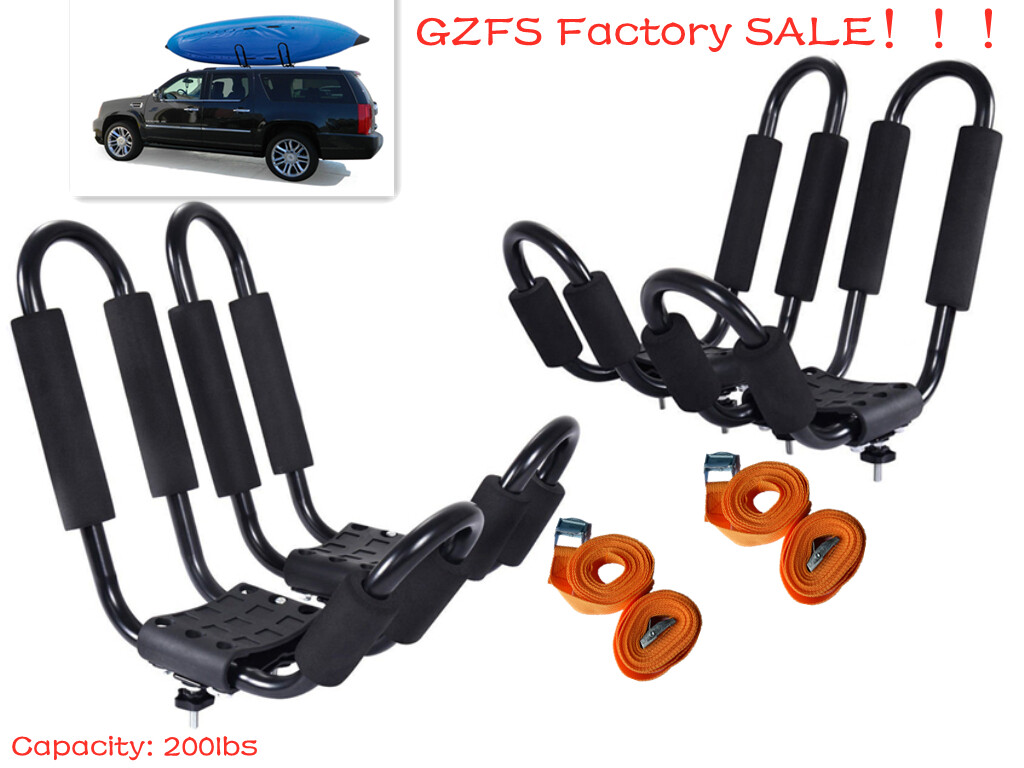 2 Pairs Canoe Boat Kayak Roof Rack Car SUV Truck Top Mount Carrier J Cross Bar