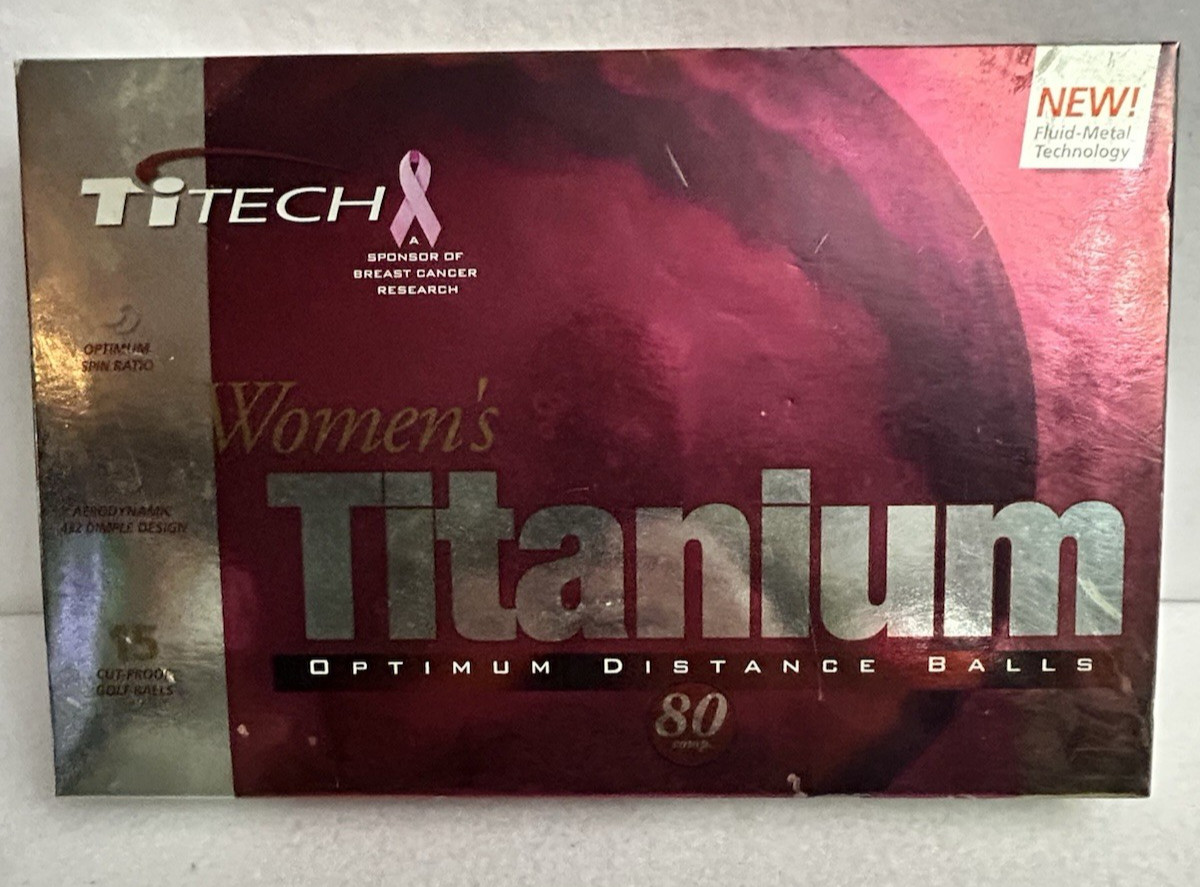 TITECH WOMENS TITANIUM BREAST CANCER GOLF BALLS - 15 TOTAL - SEALED - BRAND NEW