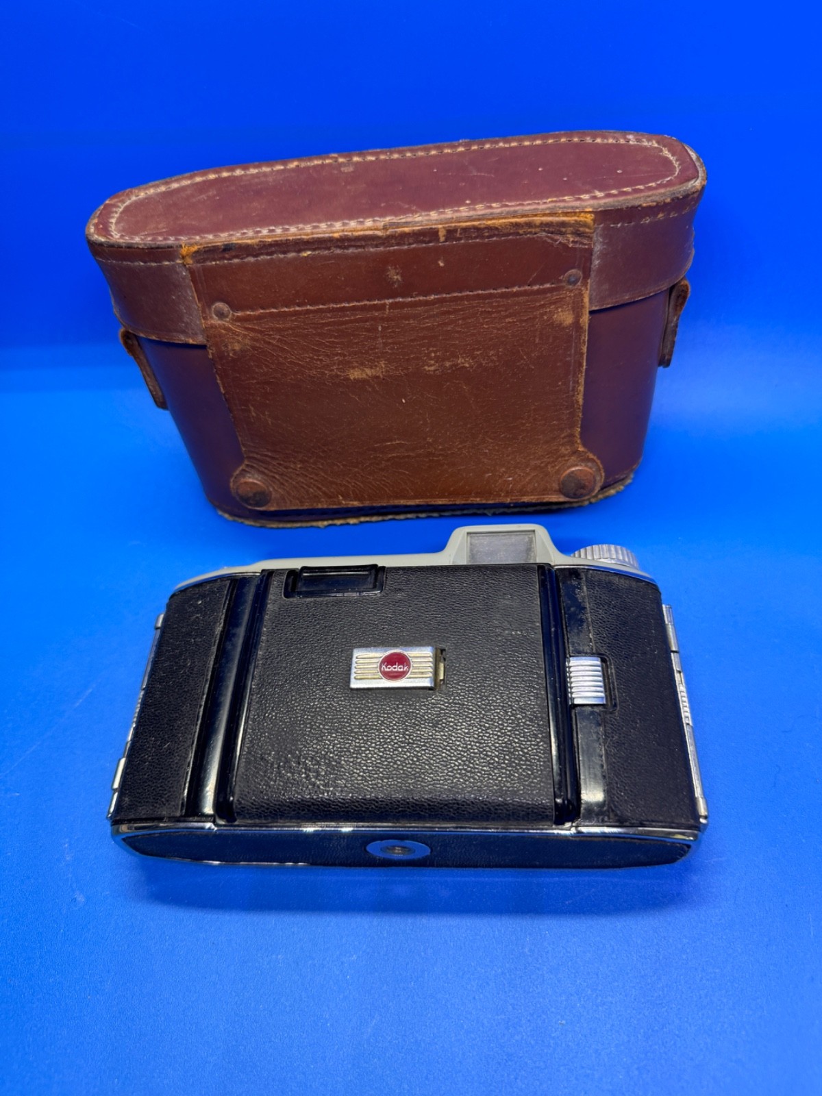 Vintage KODAK TOURIST Film Folding Camera w Case, 620 Film Size, 105 mm, f 12.5