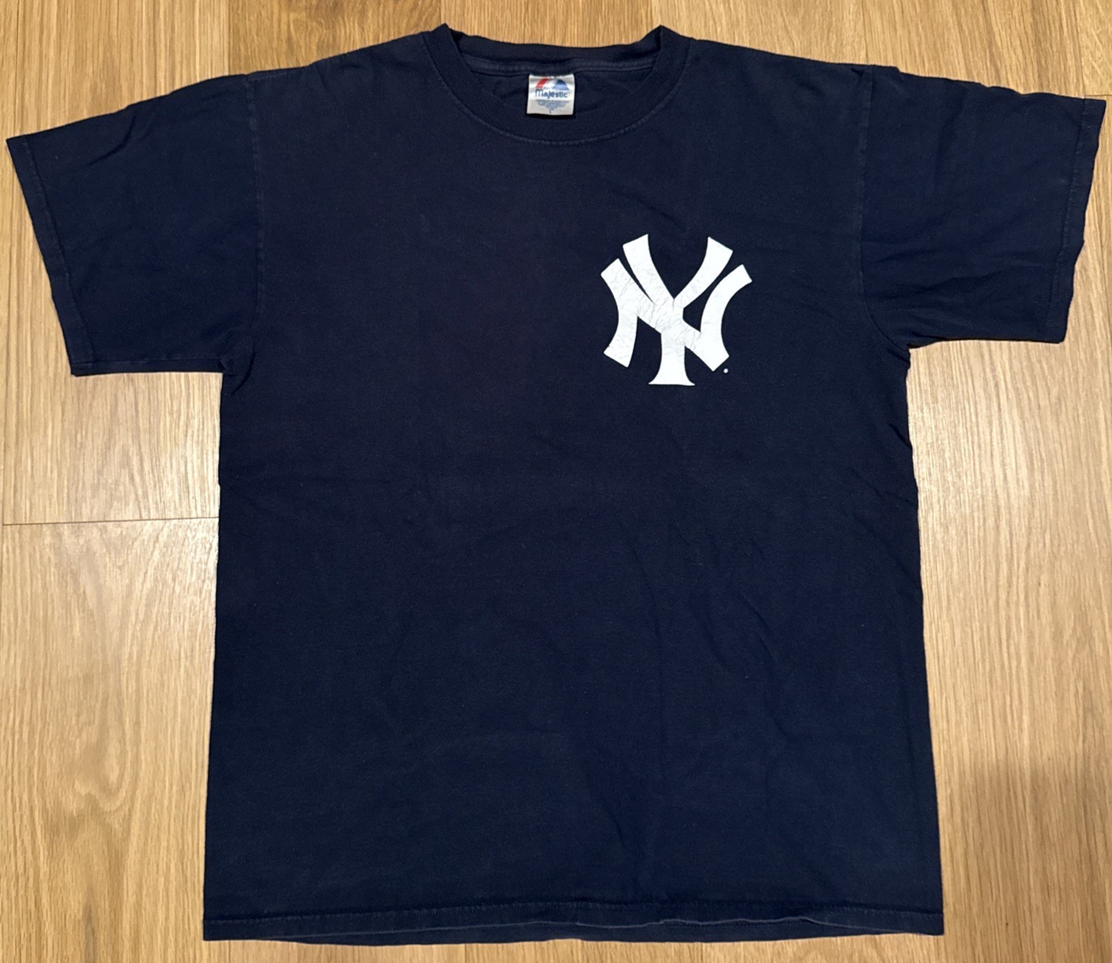 Vintage Majestic New York Yankees Hideki Matsui #55 T-Shirt Navy Blue sz L