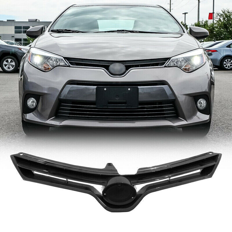 Black Upper Grill Fit 2014 2015 2016 Toyota Corolla L LE CE Front Bumper Grille