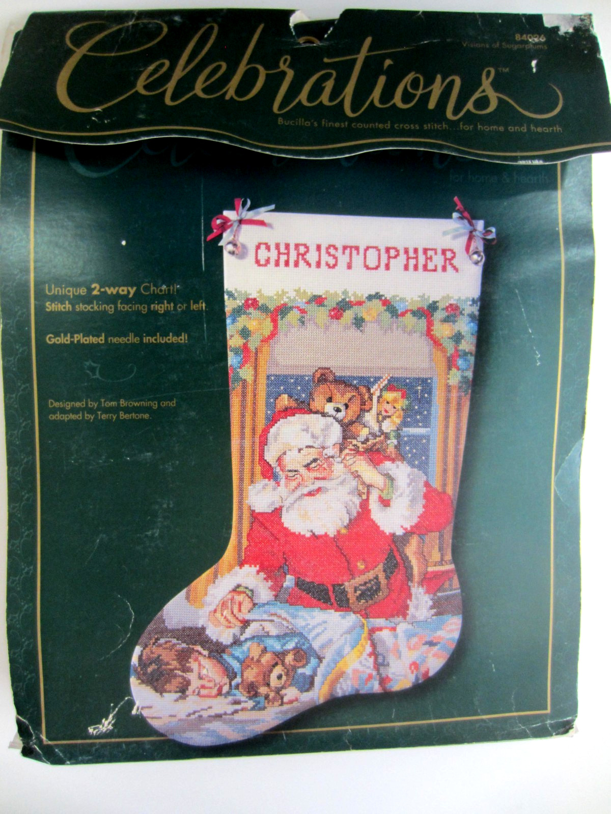 Vintage 1998 Bucillas Celebrations Visions Of Sugarplums 84026 Christmas Holiday