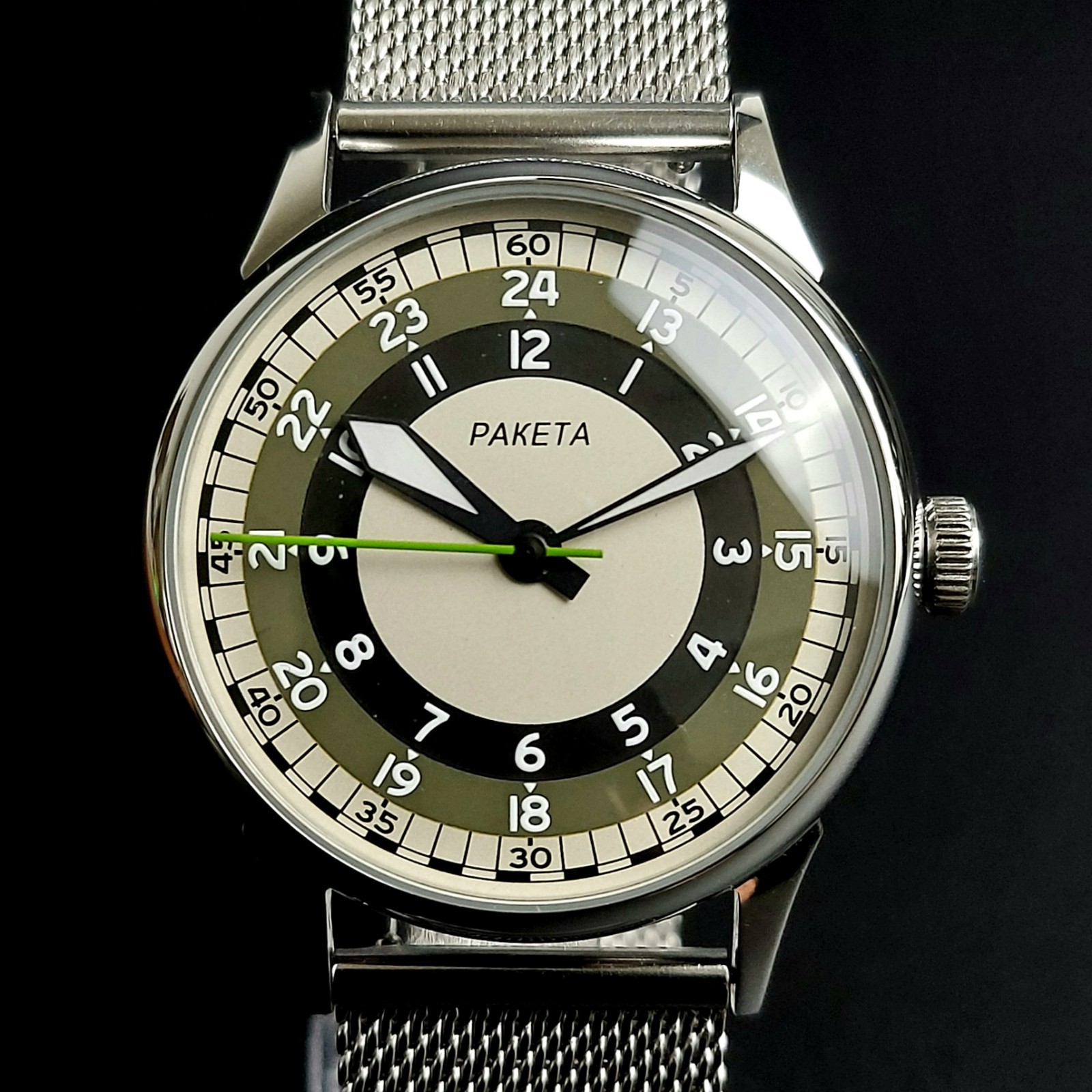 Vintage Raketa Mechanical Men's Wristwatch USSR Soviet Raketa Watch Serviced