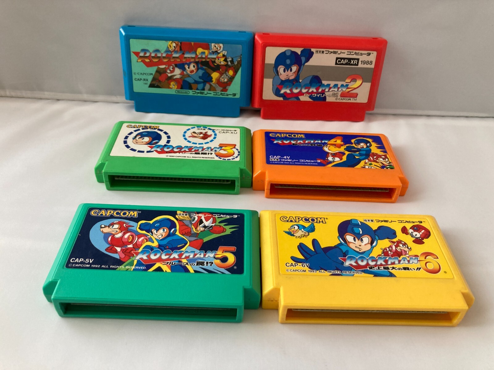 Lot Rockman 1 2 3 4 5 6 Famicom Nintendo FC NES NTSC-J Japan Import MEGAMAN