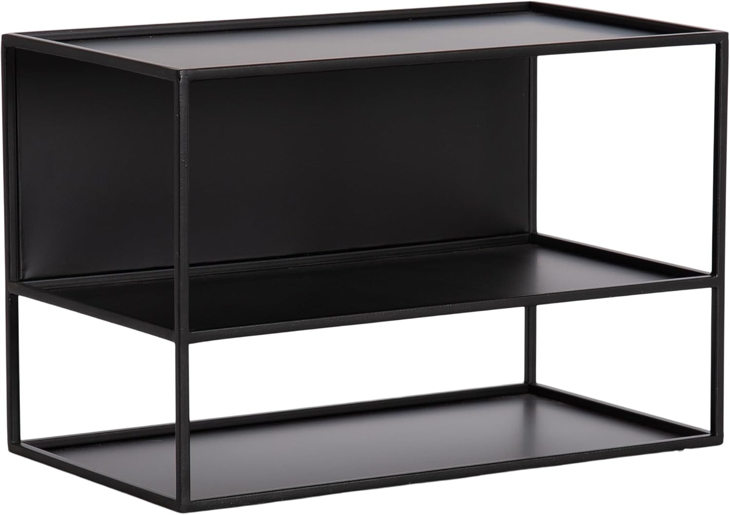Kate and Laurel Nomi Modern Metal Floating Side Table with Storage