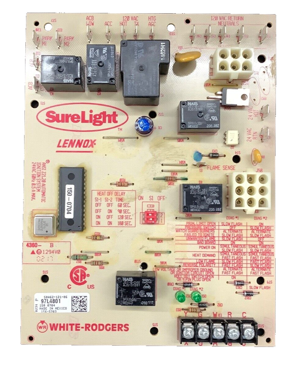 97L4801 OEM Furnace Control Circuit Board 50A62-121 97L4801 OEM Furnace Control Circuit Board 50A62-121