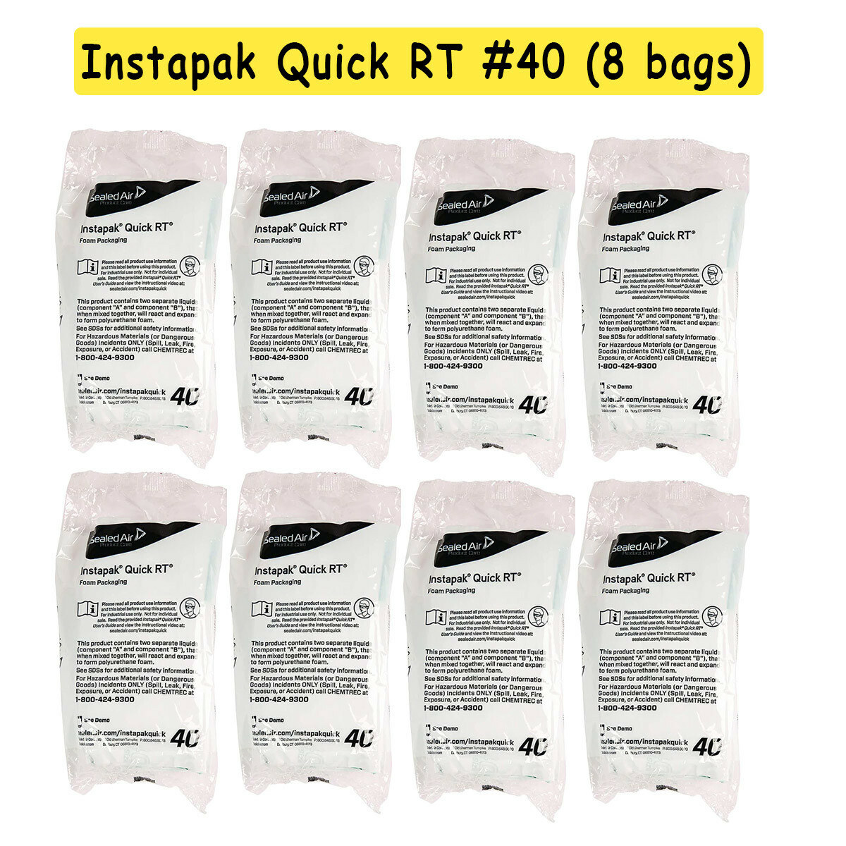Instapak Quick RT #40 Sealed Air Quick Packing - 8 bags 18