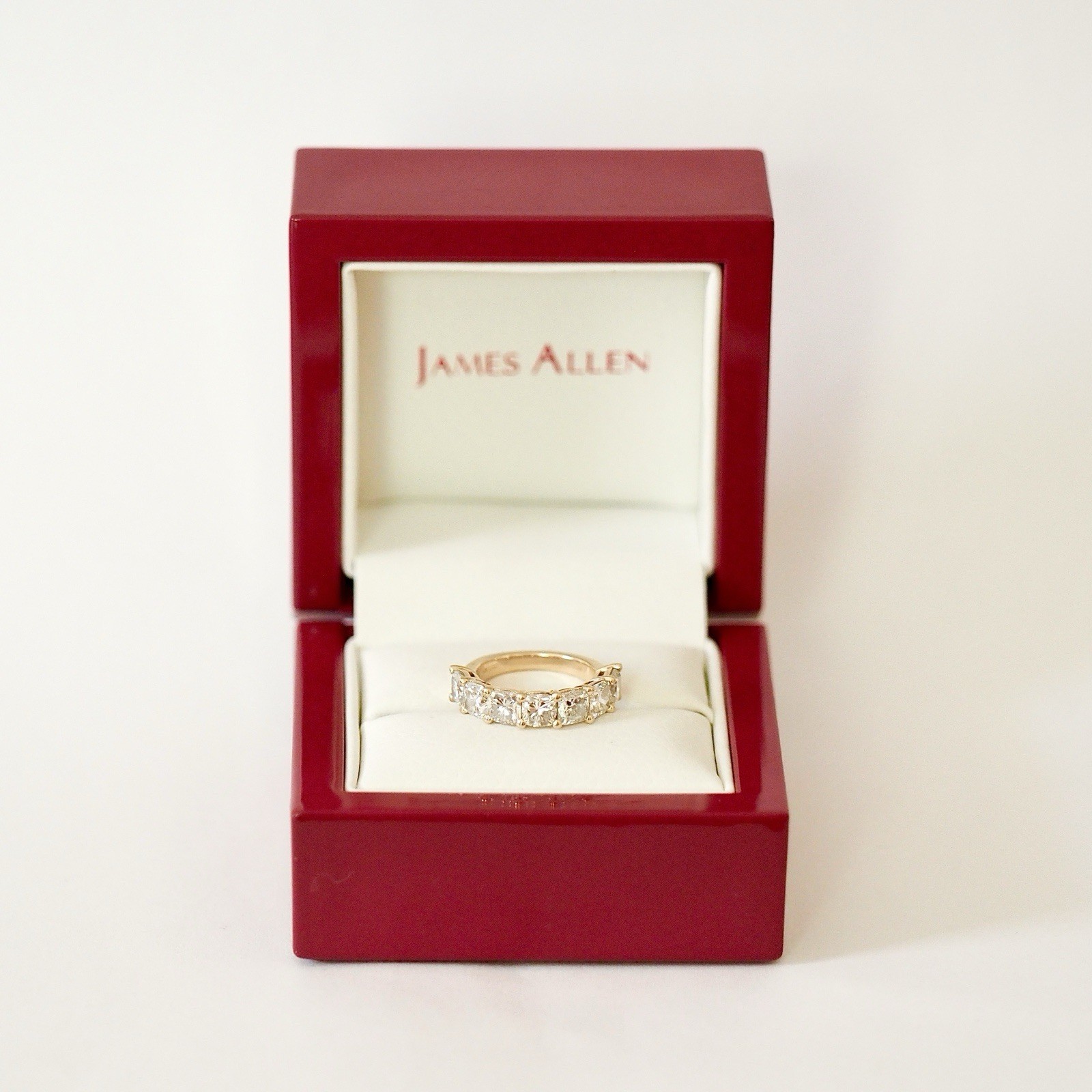 James Allen 7-Stone 3.00ctw Cushion Lab Diamond Band 14k Yellow Gold 2mm James Allen 7-Stone 3.00ctw Cushion Lab Diamond Band 14k Yellow Gold 2mm