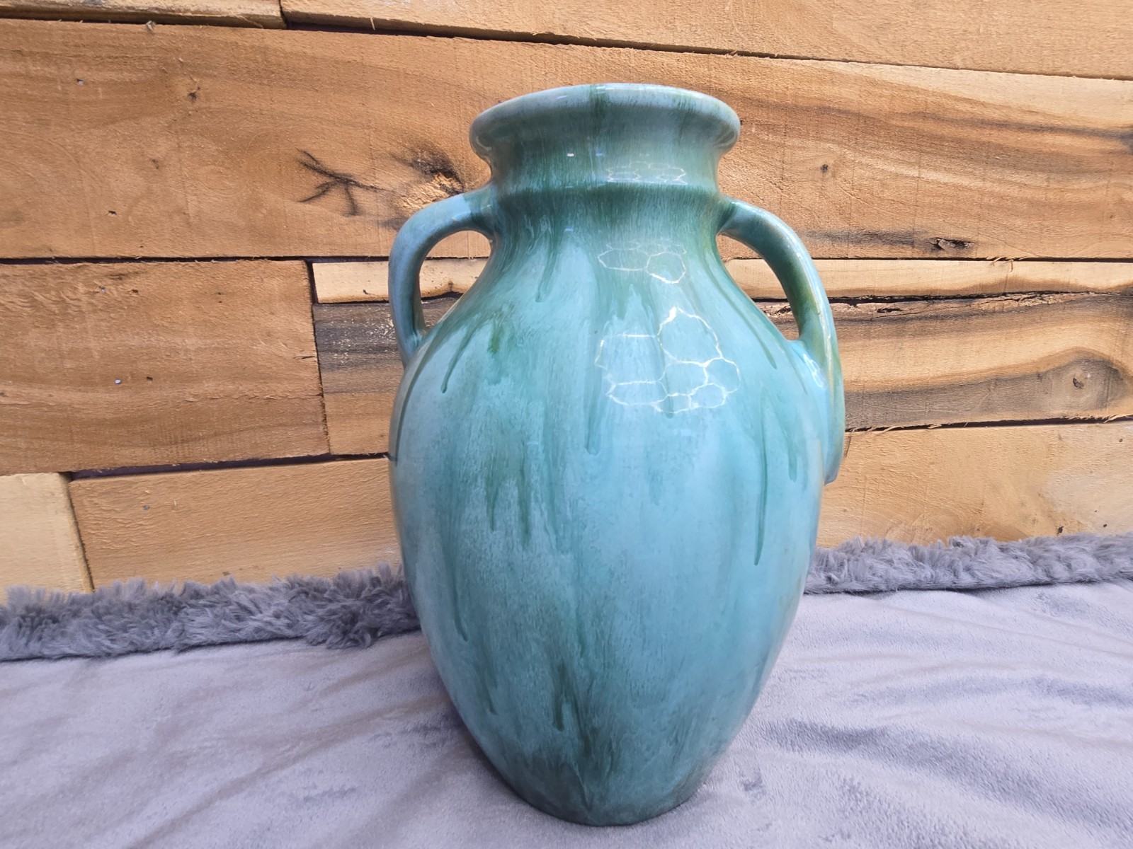 Antique vintage 1930’s Weller Pottery Nile Drip Glaze Blue Cobalt 12\ Antique vintage 1930’s Weller Pottery Nile Drip Glaze Blue Cobalt 12\
