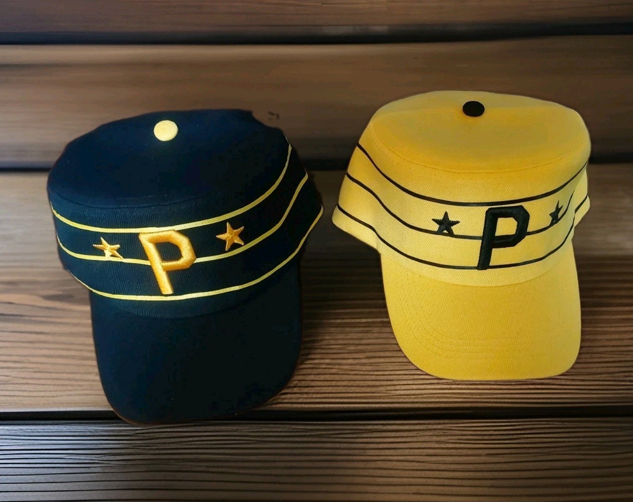 Pittsburgh Pirates throwback hat Men's retro cake box hat