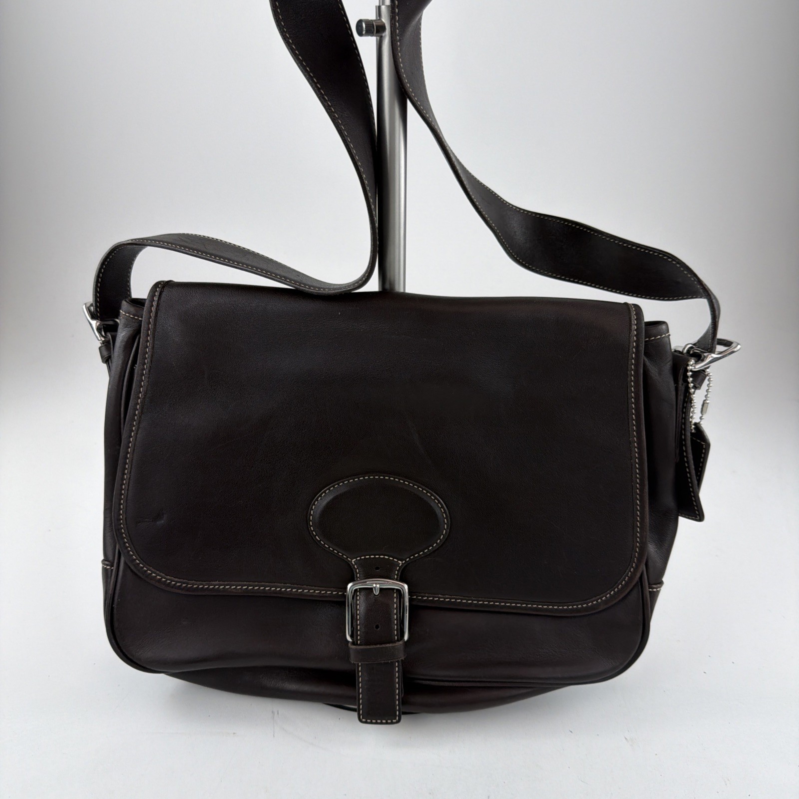 Coach Hampton Legacy Messenger Bag Brown Soft Leather 7750 Coach Hampton Legacy Messenger Bag Brown Soft Leather 7750
