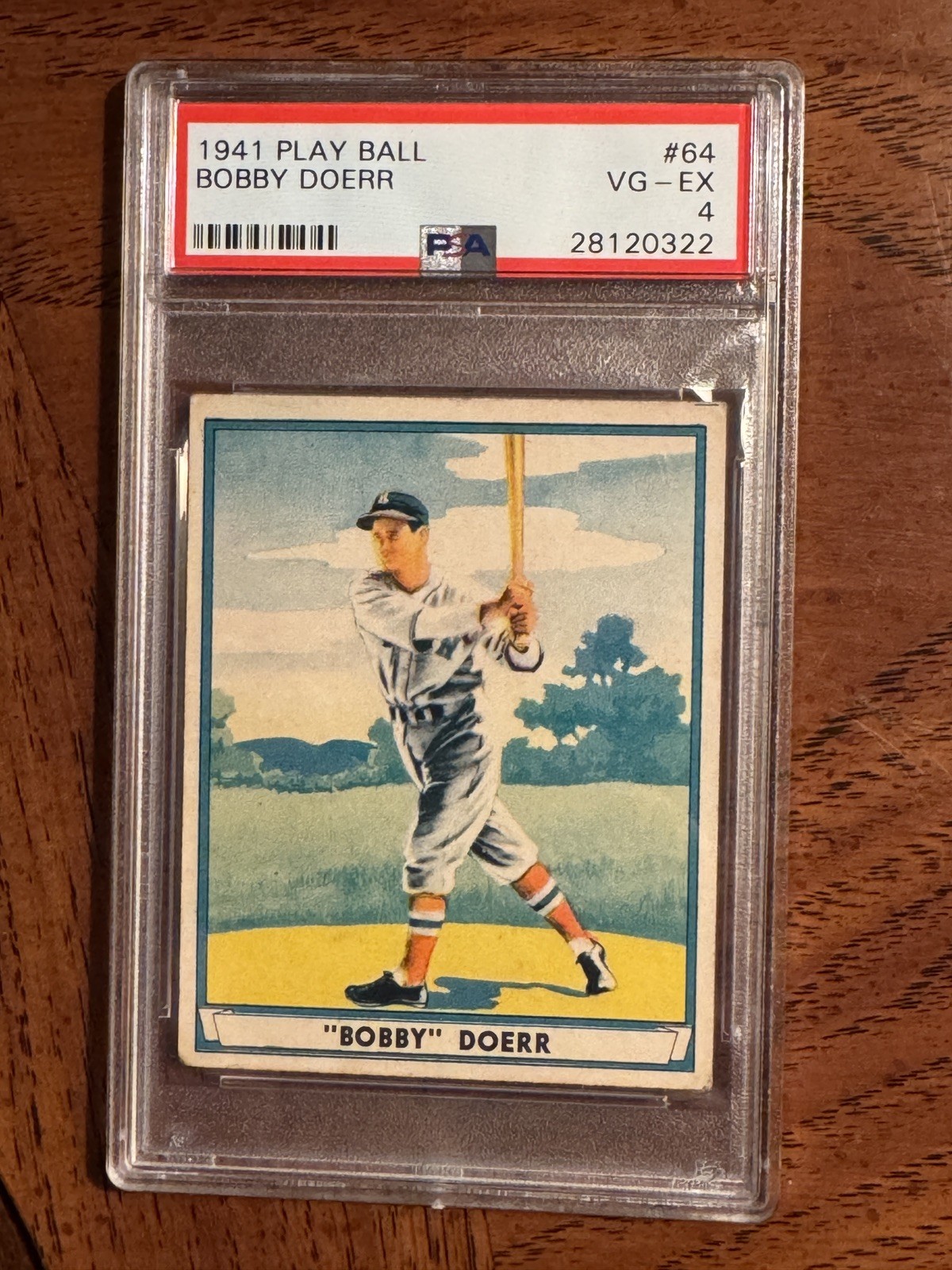 1941 Play Ball #64 BOBBY DOERR (HOF) PSA 4 1941 Play Ball #64 BOBBY DOERR (HOF) PSA 4