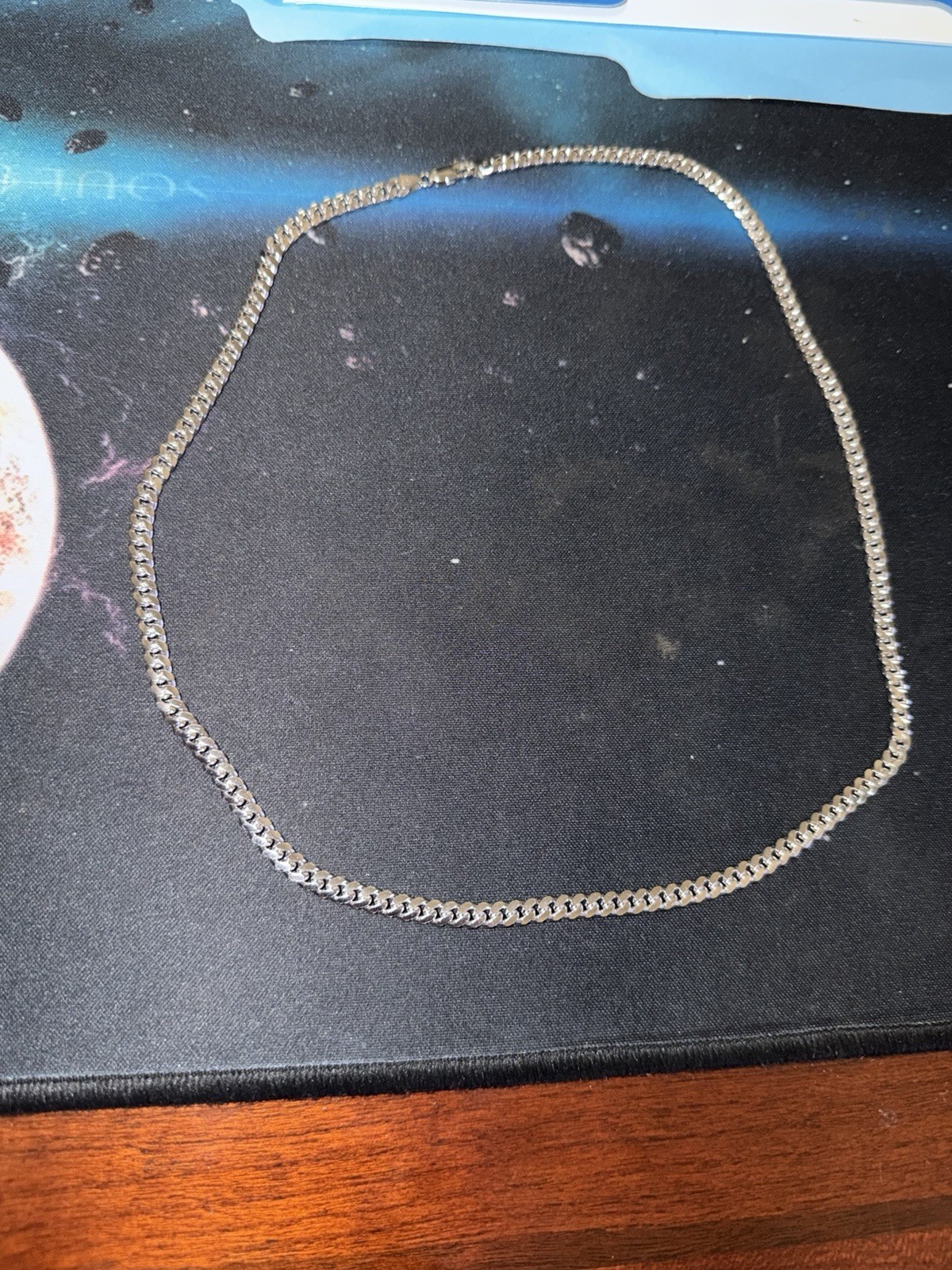 Solid .925 Cuban Chain 22” 5mm Italy Stamped Heavy Mens Sterling Silver Necklace