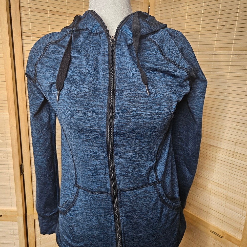 Champion Duo Dry Hoodie Women\'s XS Blue Full Zip Athletic Jacket