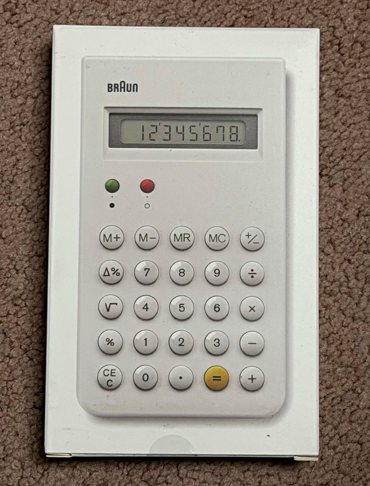 Braun ET66 x Supreme Limited Edition White Pocket Calculator LCD Display