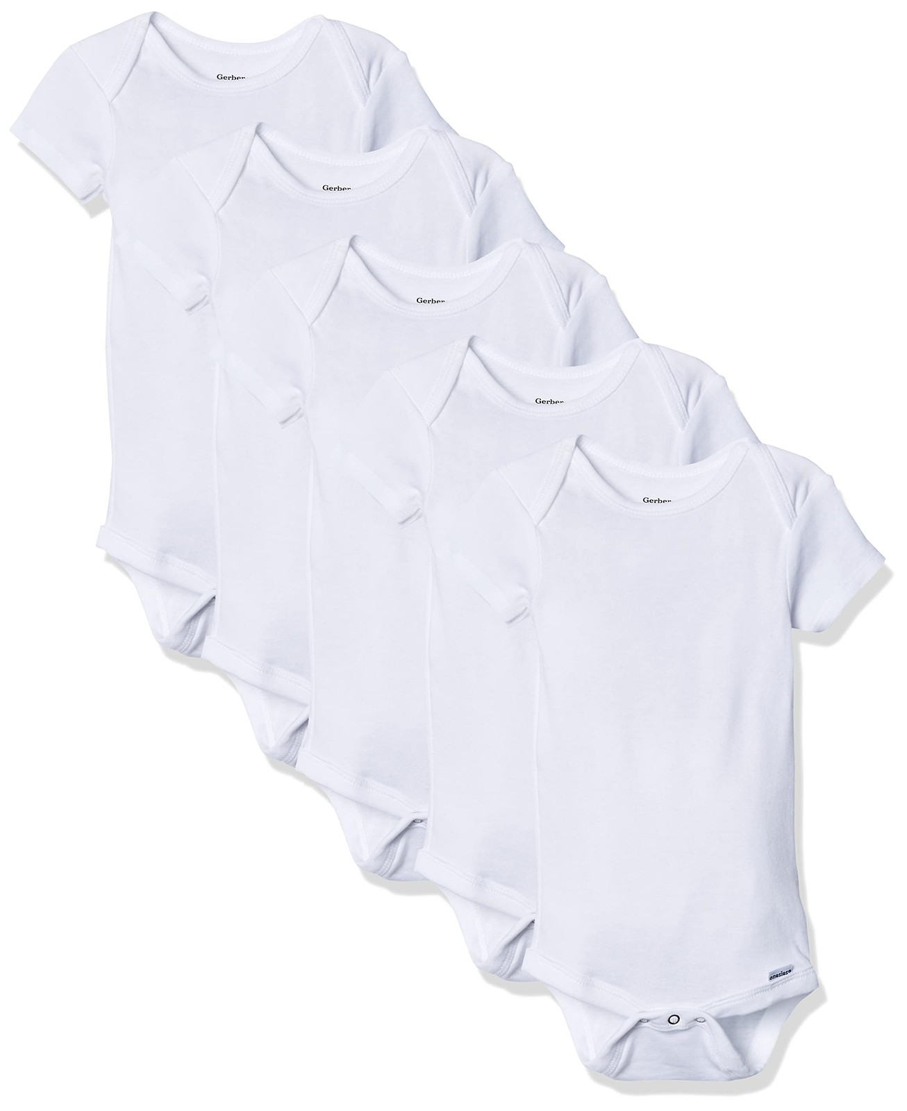 Gerber Unisex Baby 5-Pack Solid Onesies Bodysuits bodysuits, White, 4T, White Gerber Unisex Baby 5-Pack Solid Onesies Bodysuits bodysuits, White, 4T, White