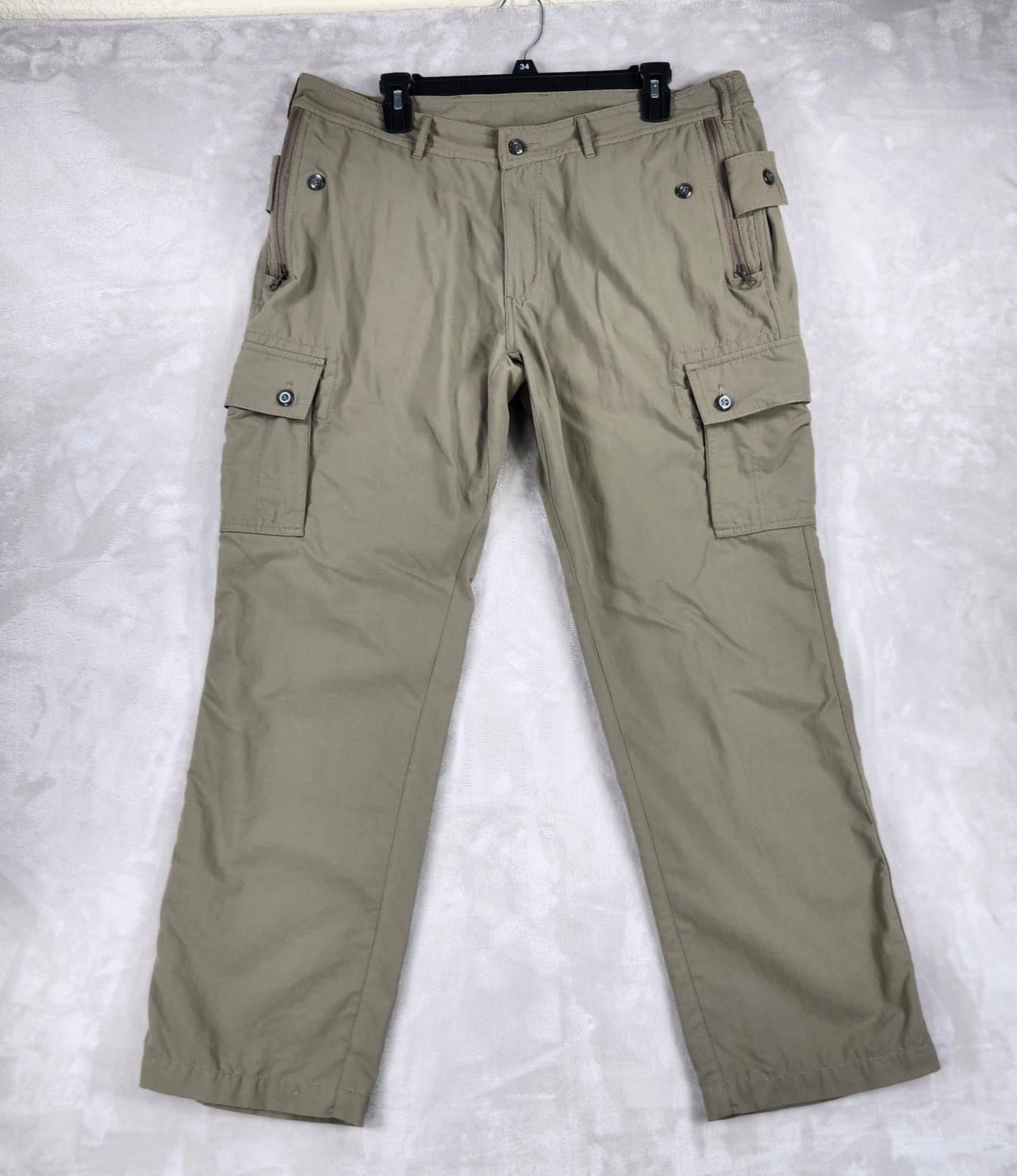 Clothing Arts P^Cubed Pick Pocket Proof Pants Mens 36x30 Green Cargo Travel