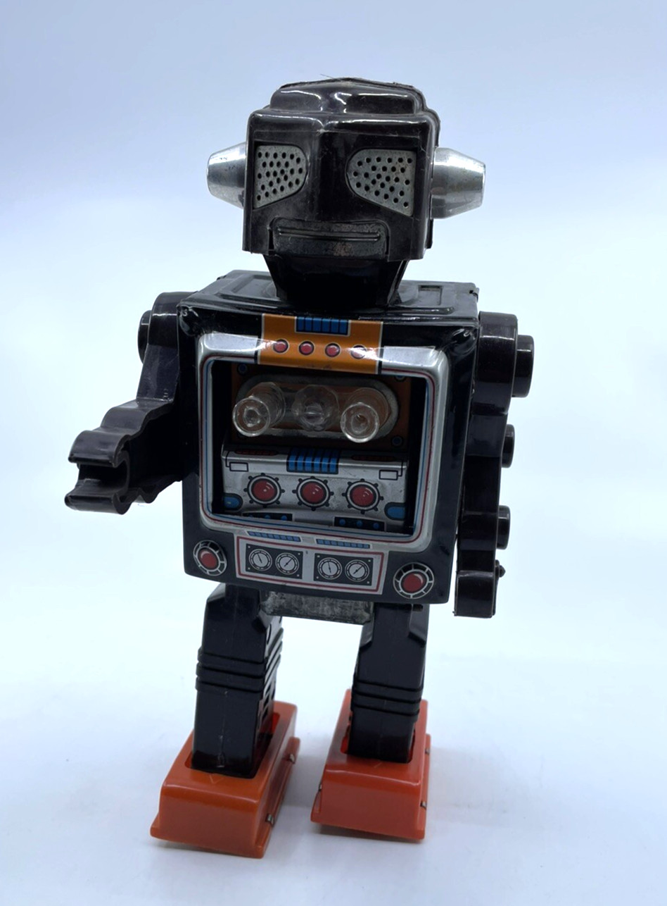 Vintage Horikawa Mr. Zerox Tin Battery Robot Attacking Martian Japan WORKS