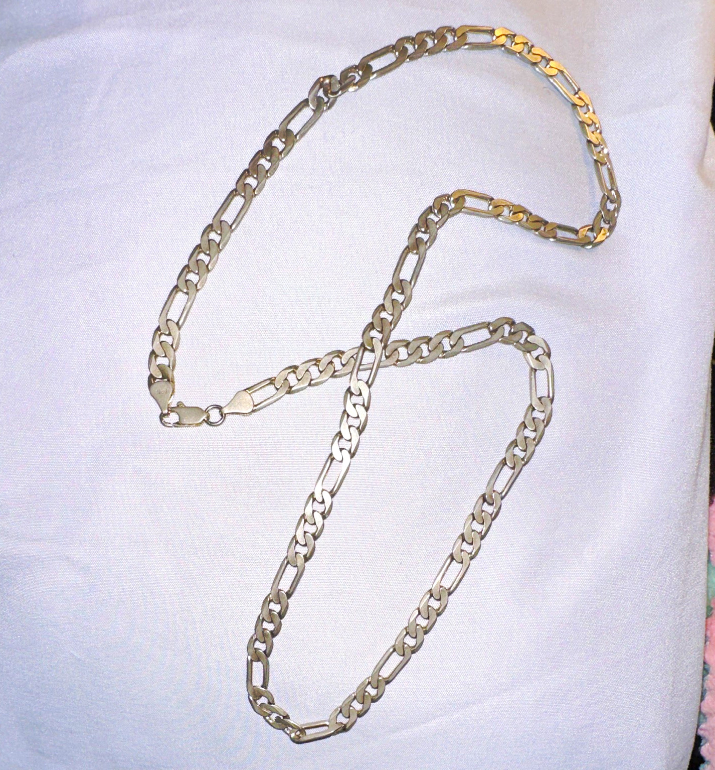 14K 24” Yellow Gold Figaro Chain Necklace with Lobster Clasp, No Stone 14K 24” Yellow Gold Figaro Chain Necklace with Lobster Clasp, No Stone