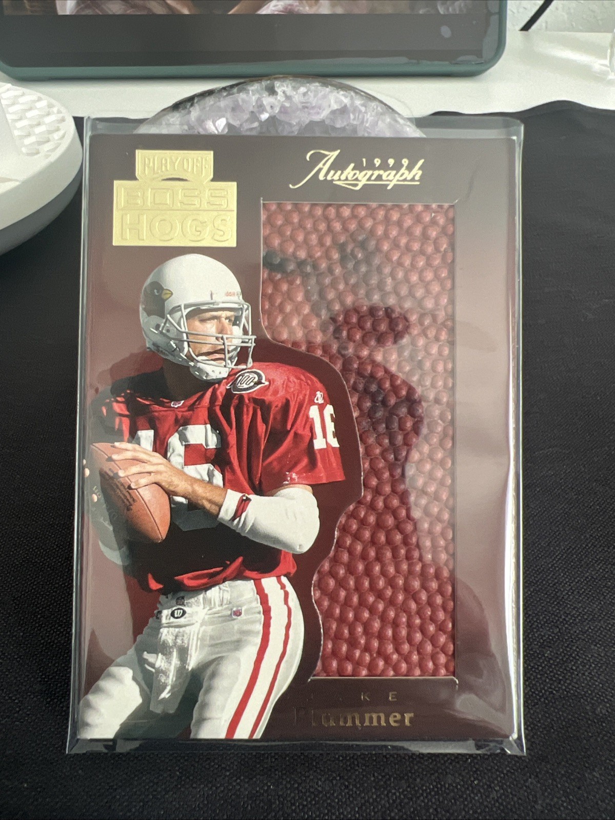 1999 Playoff Boss Hogs Jake Plummer Autograph Genuine Leather Auto Cardinals BH4 1999 Playoff Boss Hogs Jake Plummer Autograph Genuine Leather Auto Cardinals BH4