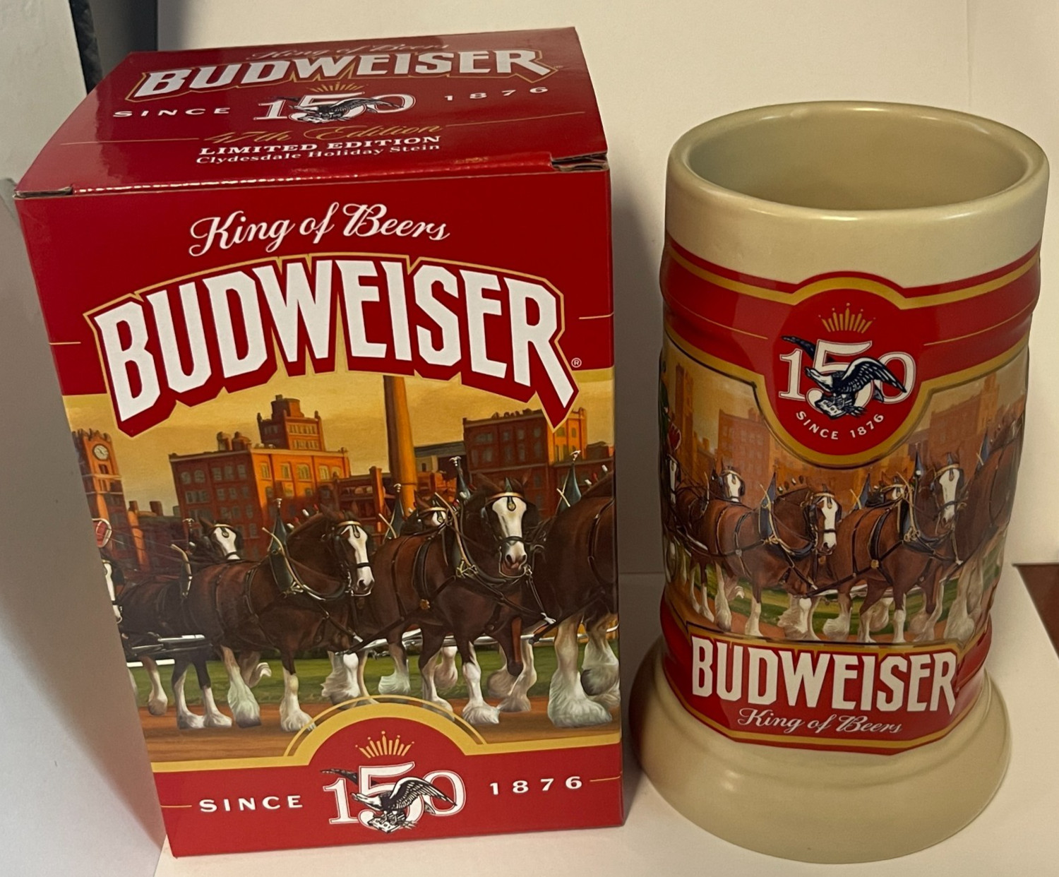 2026 Budweiser Holiday Stein 47th Anniversary Edition Christmas mug series  NEW