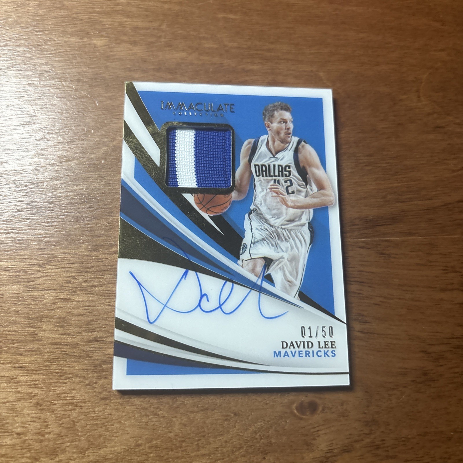 David Lee 2020-21 Panini Immaculate Game Worn Jersey Patch Auto /50