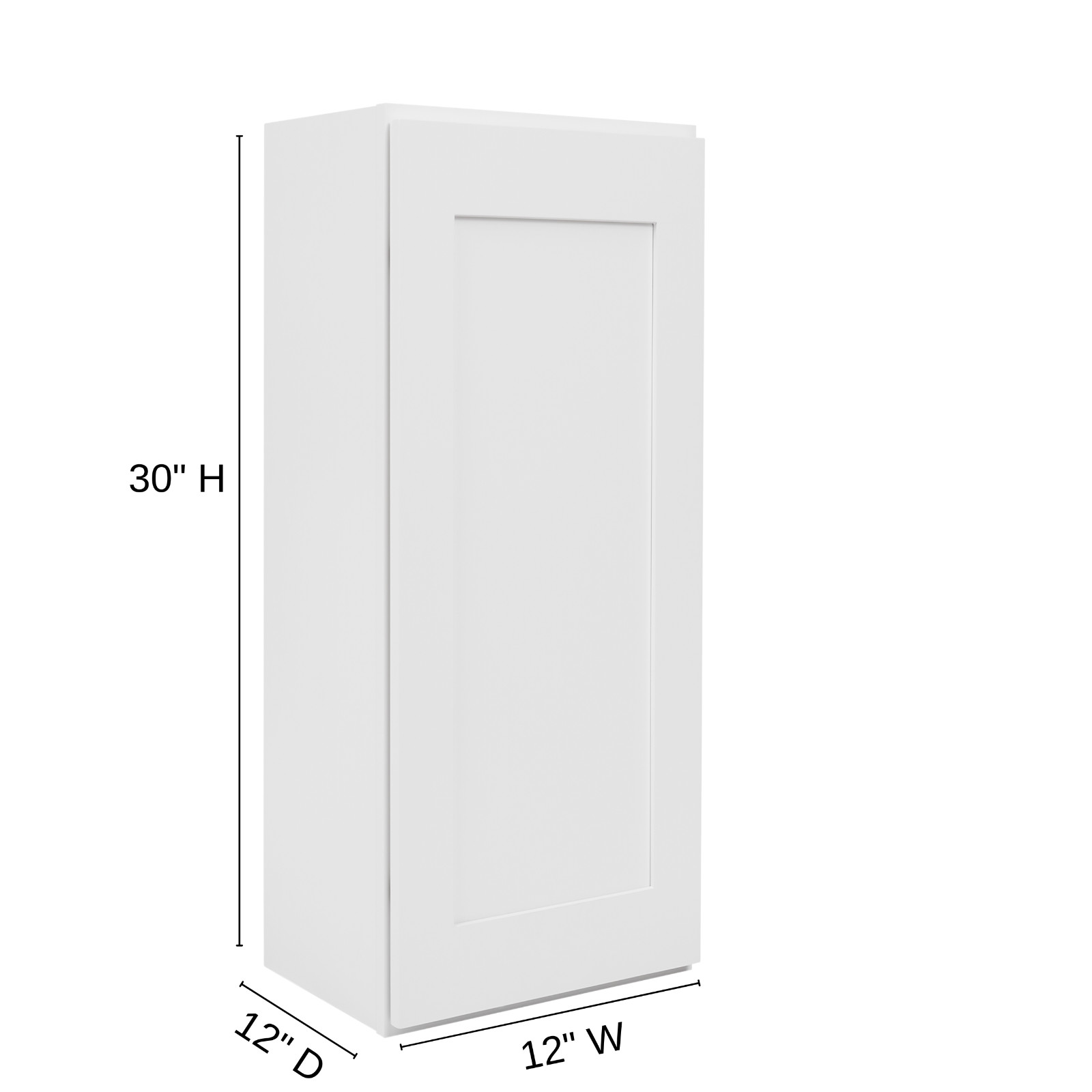 White Shaker RTA Wall Cabinet - Solid Wood, Soft-Close Multiple Sizes Available