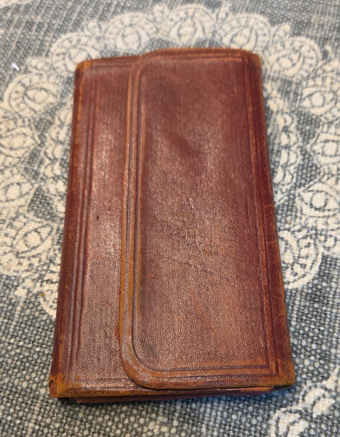 Antique 1880\'s Account Ledger Book Vintage Red-Brown Cover