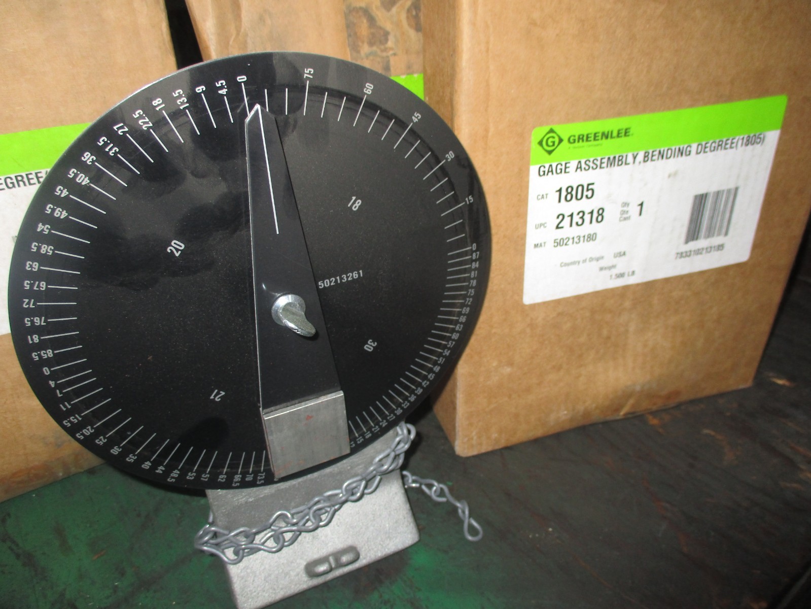 GREENLEE 1805 GAGE ASSEMBLY BENDING DEGREE