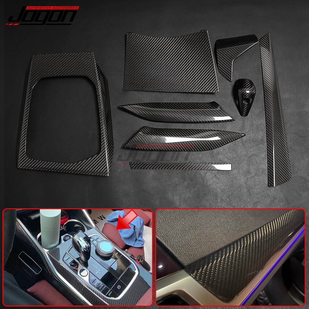 Dry Carbon Console Dashboard Interior Trims For BMW 3 Series G20 20-22 320i 330i