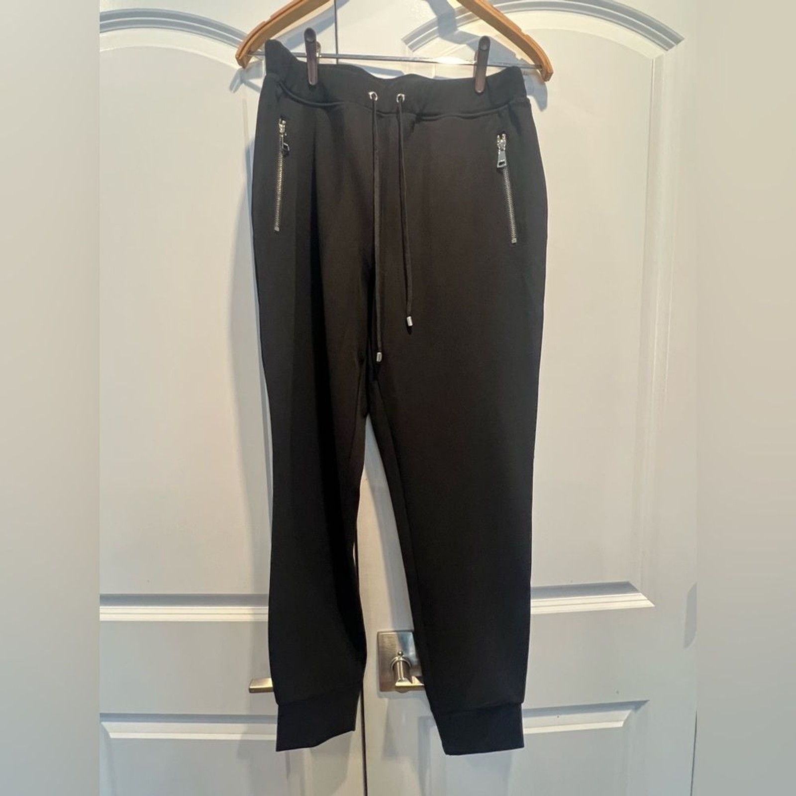 DKNY Black Joggers with Zipper Details DKNY Black Joggers with Zipper Details