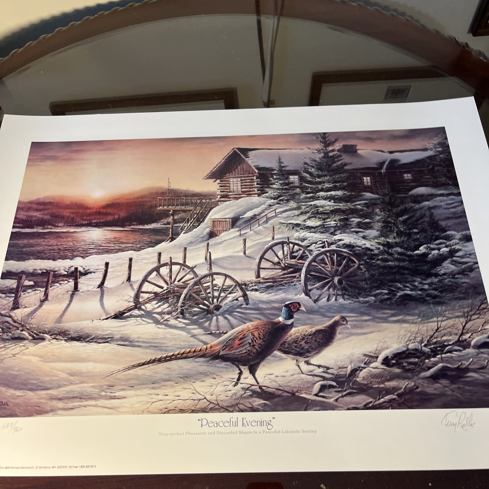 Terry Redlin Peaceful. Evening”“ Unframed , 583/960,S/N , Mint, 1983,Very  Rare 