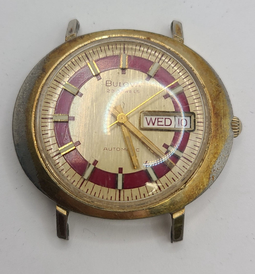 Vintage Bulova N2 Automatic 23 Jewels Wristwatch 1973 President Sea King