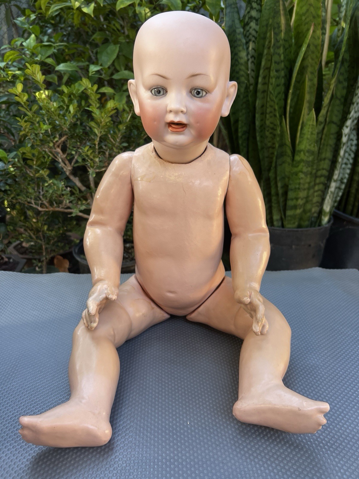 Antique Hertel Schwab German Bisque Head Baby Doll #152 Large Size 25\