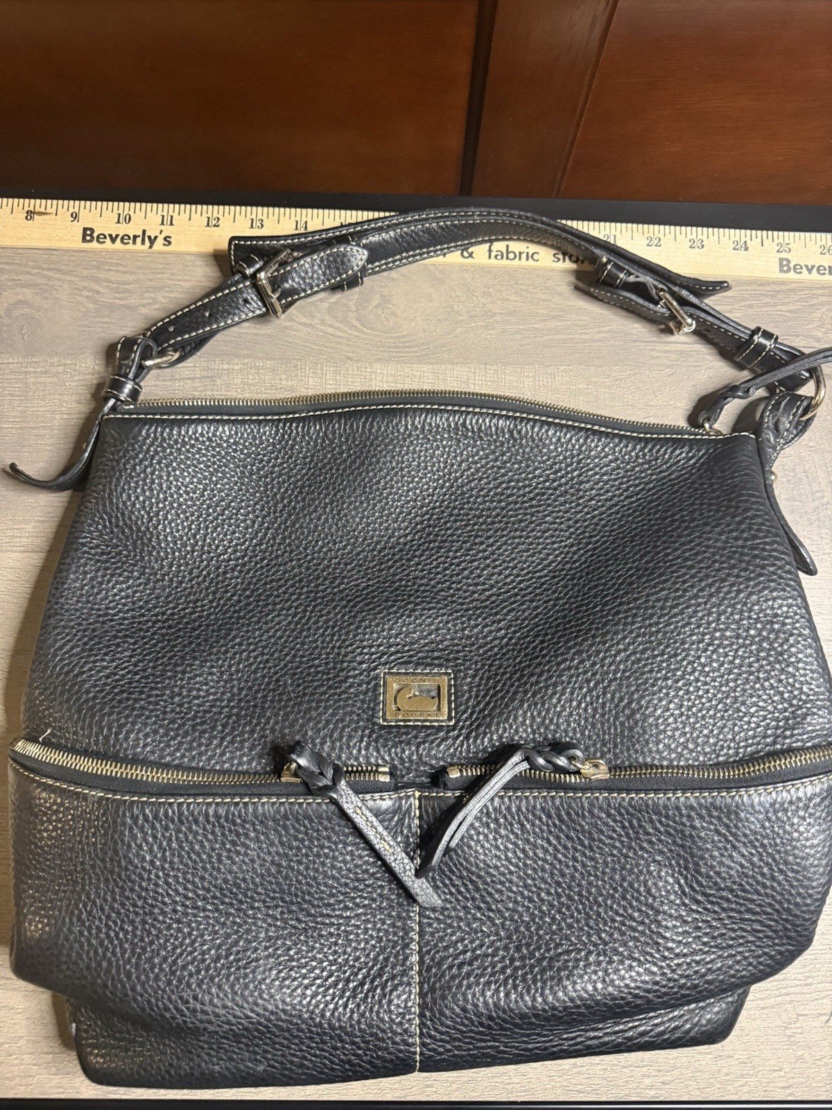 Dooney & Bourke Black Pebbled Leather Shoulder Bag Dooney & Bourke Black Pebbled Leather Shoulder Bag