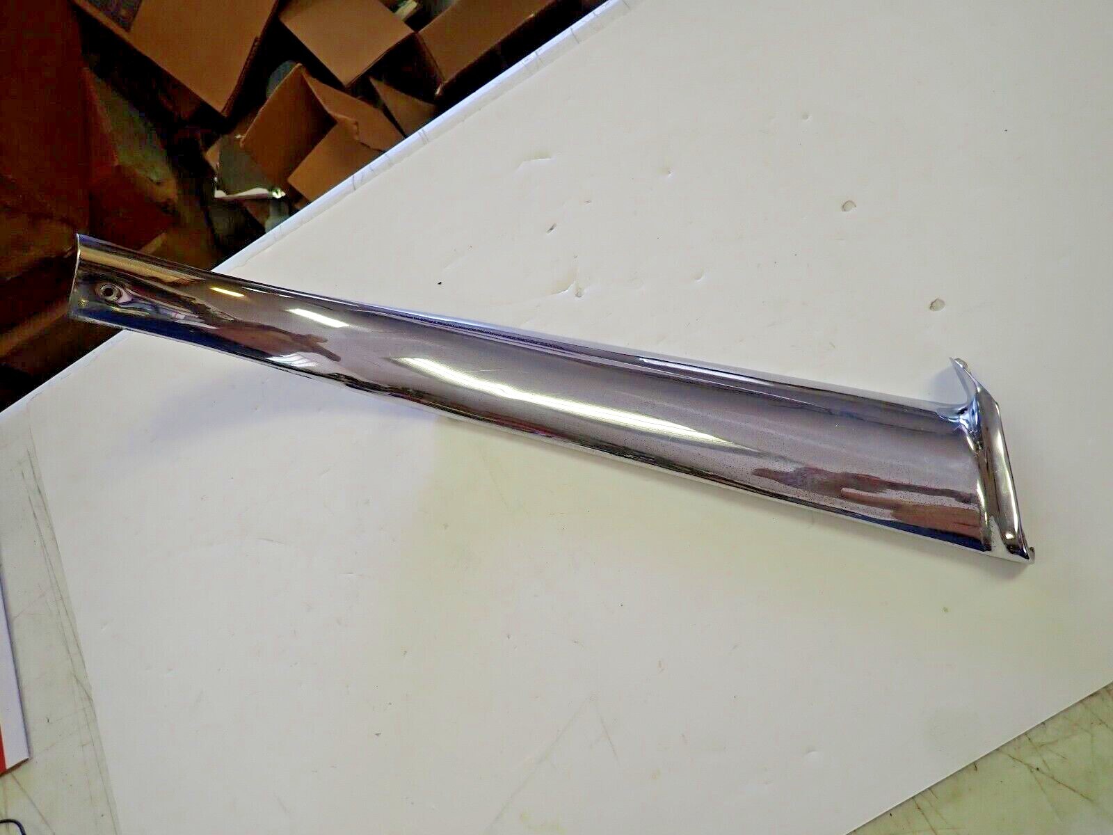 1957 1958 Cadillac Drivers Side Interior Pillar Stainless Trim