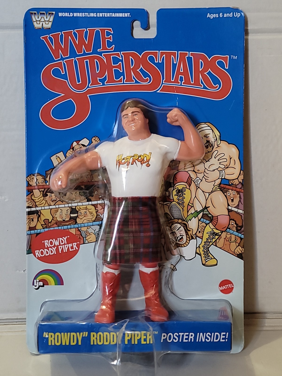 WWE SUPERSTARS LJN Rowdy Roddy Piper Blue Card 8” Retro Figure 2026 Brand New