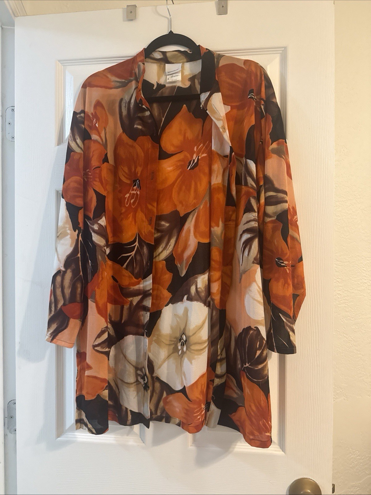 Speedo Women’s Floral Cover Up Button Front Long Sleeve Vintage rare piece
