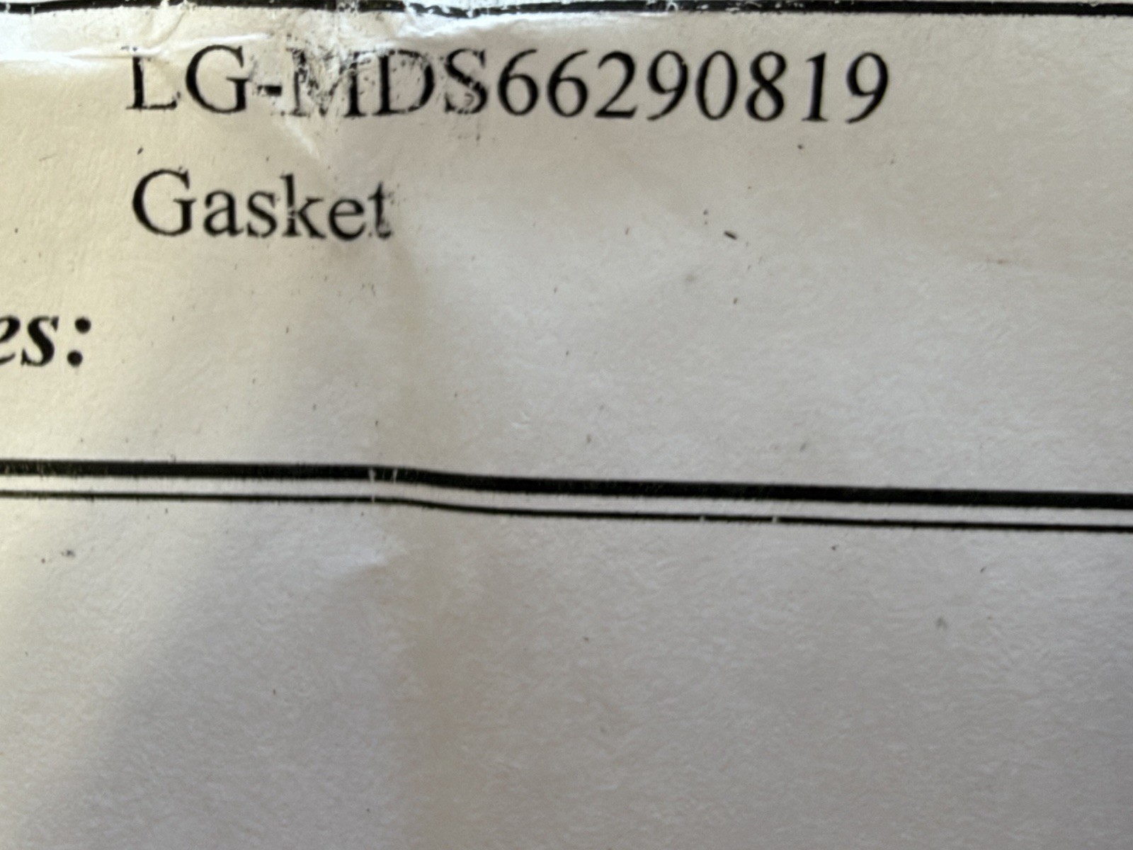 MDS66290819 LG OEM Washer Door Boot Gasket Brand New Never Used MDS66290819 LG OEM Washer Door Boot Gasket Brand New Never Used