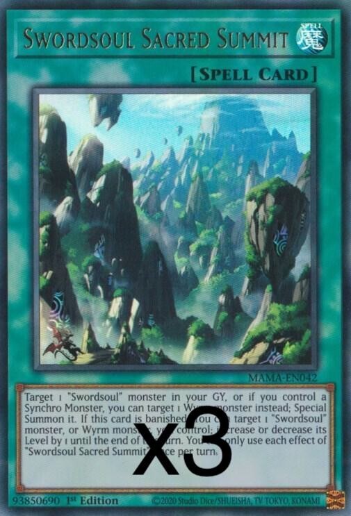 3X Yugioh Swordsoul Sacred Summit MAMA-EN042 Ultra Rare 1st Edition NM