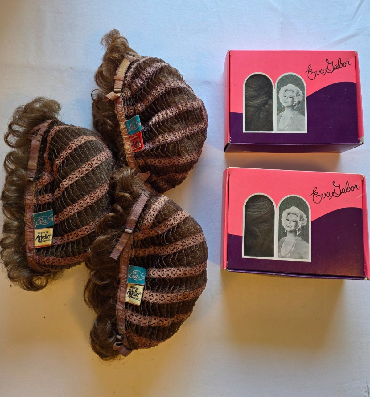 Vintage Eva Gabor Wigs Lot of 5 Sweet Nothing Kanekalon Artelle Boxed