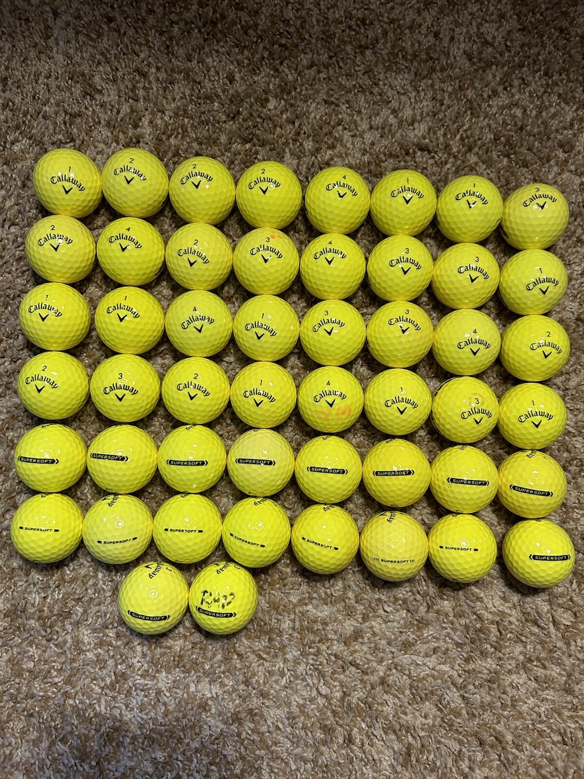 50 Mint Yellow Callaway Supersoft Golf Balls 
