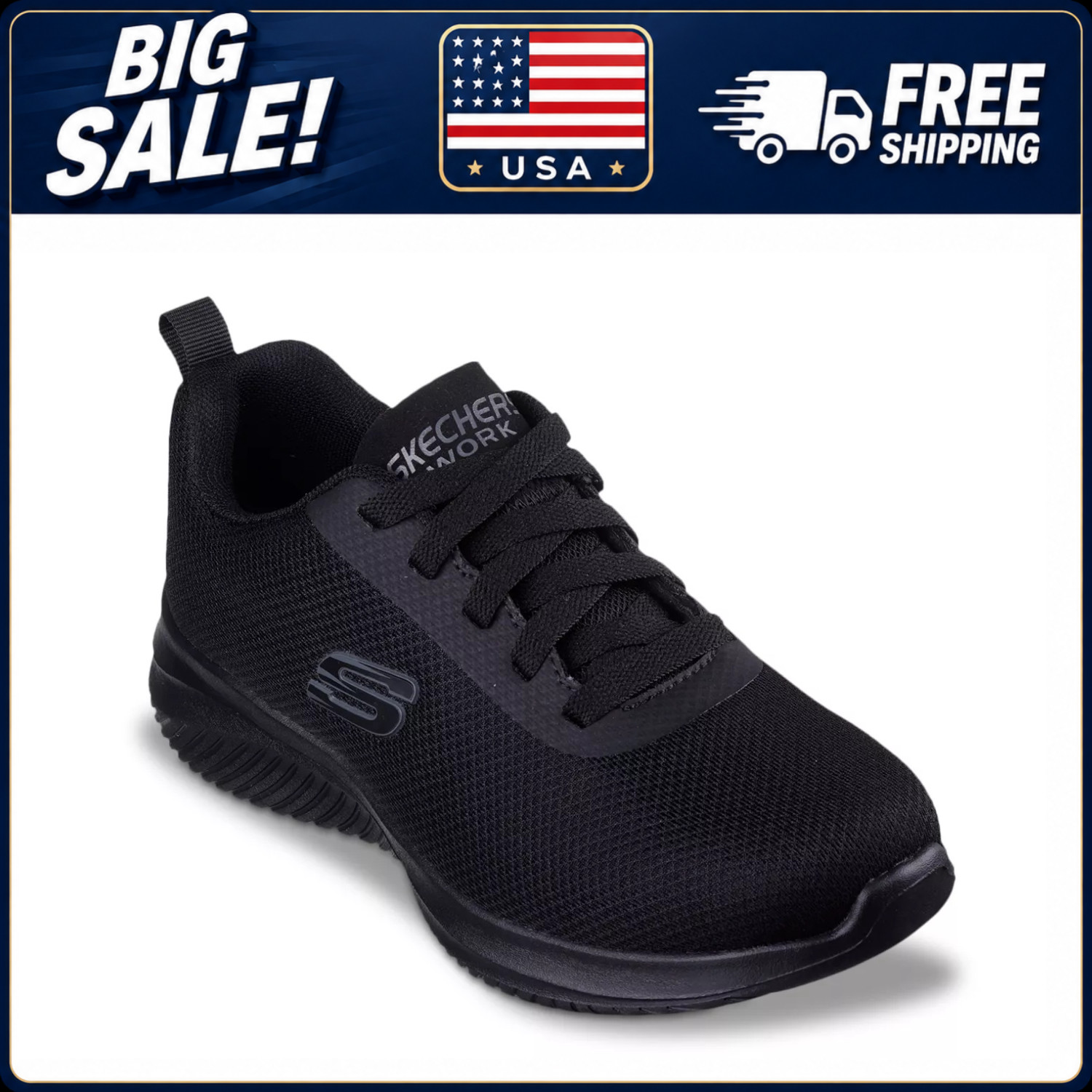 NEW Skechers Men's Work Max Cushioning Endeavour Slip-Resistant Medium Sneaker NEW Skechers Men's Work Max Cushioning Endeavour Slip-Resistant Medium Sneaker
