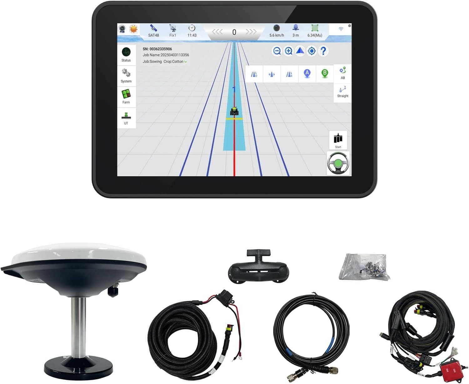 Tractor GPS Guidance System 10cm Precision by PPP Ag Software Included JY100Plus