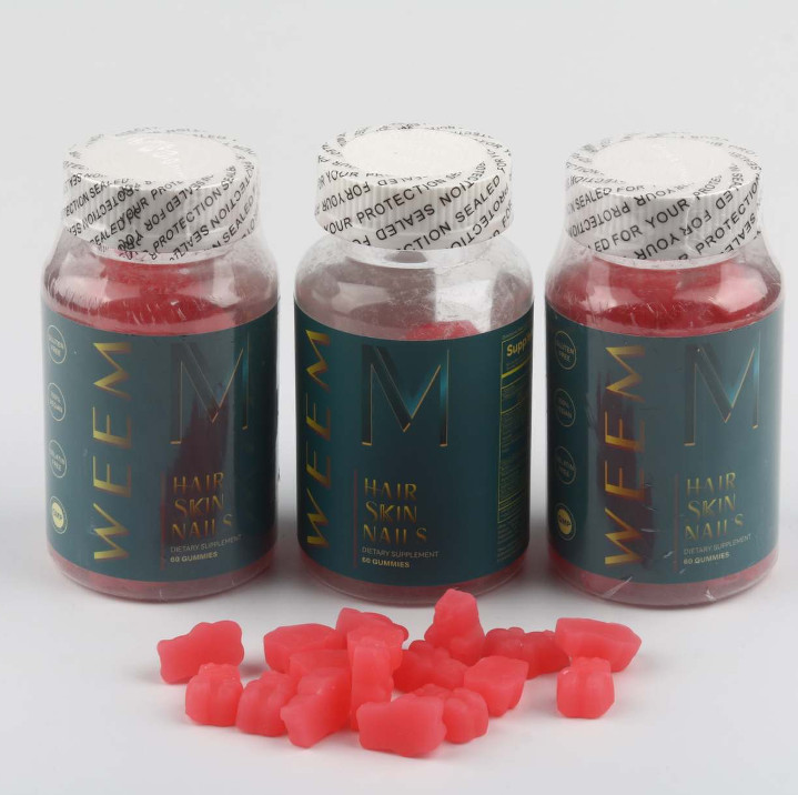 3x WEEM Hair Skin and Nails Gummies Vitamins Healthy Hair Gummy Vegan Biotin